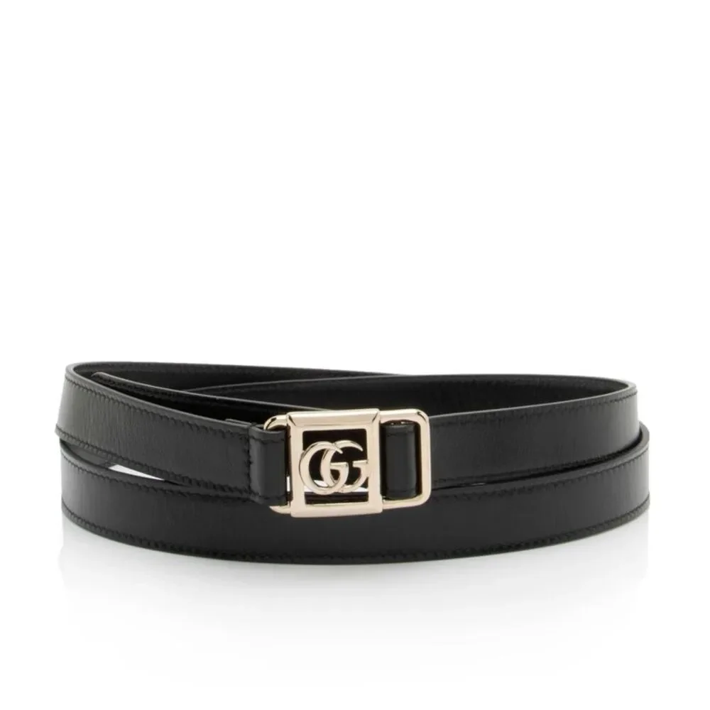 Gucci Leather GG Framed Belt - Size 34 / 85